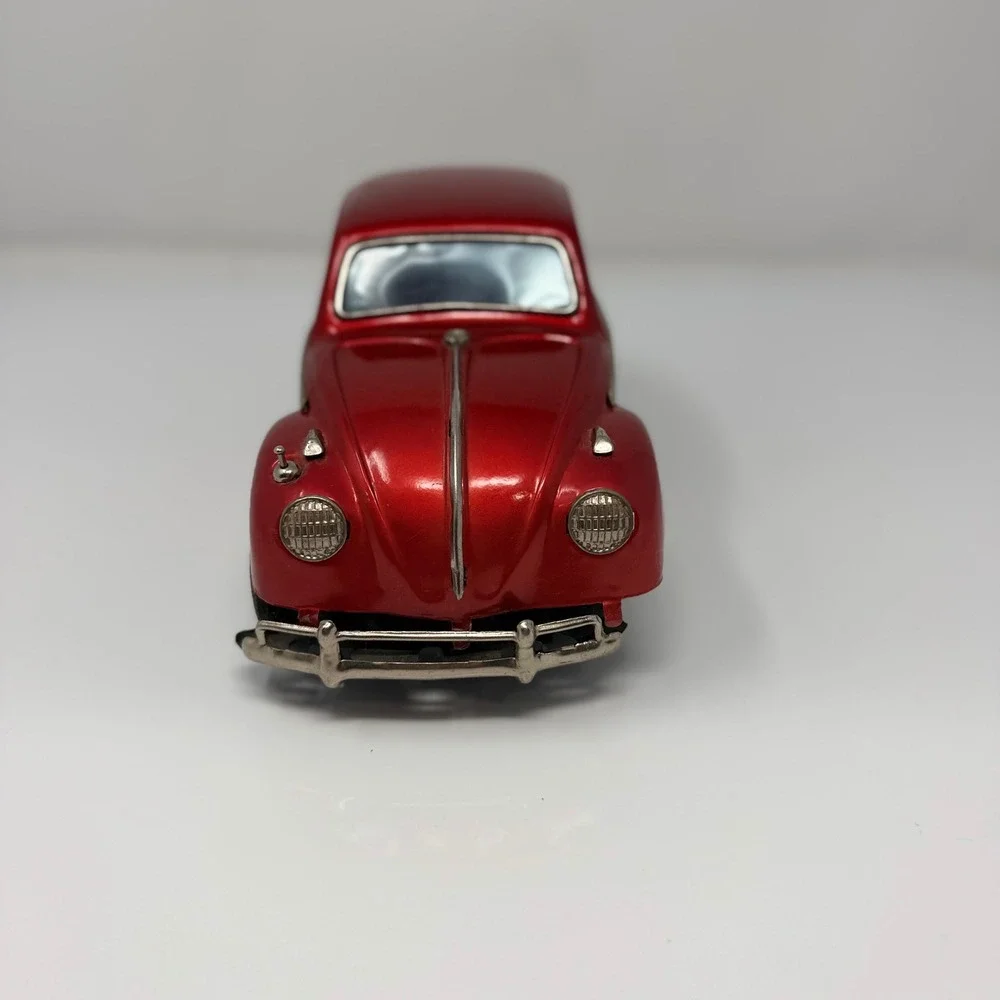 Vintage Bandai Japan Tin Battery VW Volkswagen Sedan Beetle Toy Visible Engine